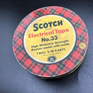 Vintage Scotch electrical tape tin decor empty can advertising